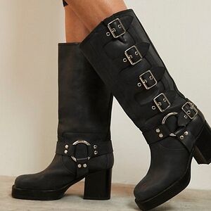 Jeffrey Campbell Buckle Up Baby Moto Boots